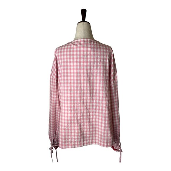 Haptics Jacket Women Large Pink Red Gingham Strawberry Shortcake Cardigan NWT - Picture 2 of 9